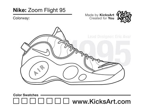 Nike Zoom Flight 95 Coloring Pages 